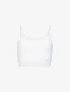 Adanola Tank Round-neck Stretch-jersey Bralette In White