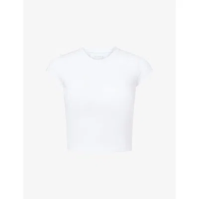 Adanola Womens  Ultimate Cap Sleeve Jersey Top In White