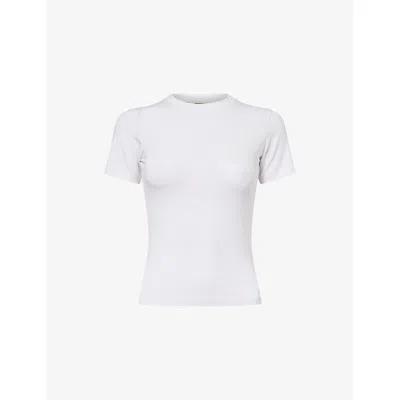Adanola Womens White Utimate Short-sleeve Stretch-modal T-shirt In Multi