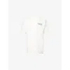 Adanola Womens  Oversized Sports Cotton-jersey T-shirt In White/jade Green