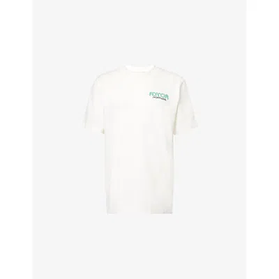 Adanola Womens  Oversized Sports Cotton-jersey T-shirt In White/jade Green