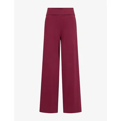 Adanola Womens Yoga Trousers Damson Red