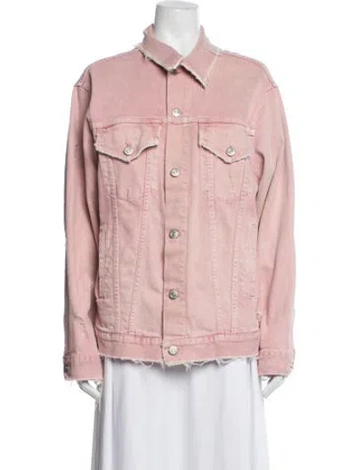 Pre-owned Adaptation Denim Jacket In Pink
