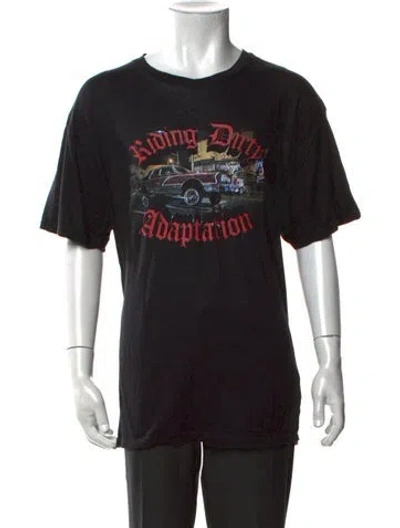 Pre-owned Adaptation Graphic Print Crew Neck T-shirt In Blue