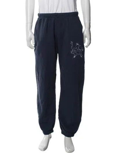 Pre-owned Adaptation Graphic Print Lounge Bottoms In Blue