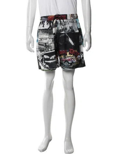 Pre-owned Adaptation Graphic Print Shorts In Blue/white