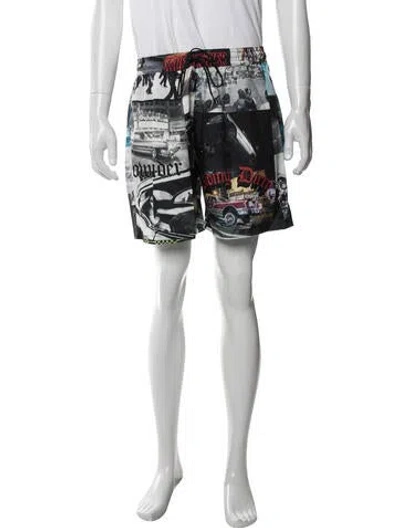 Pre-owned Adaptation Graphic Print Shorts In White
