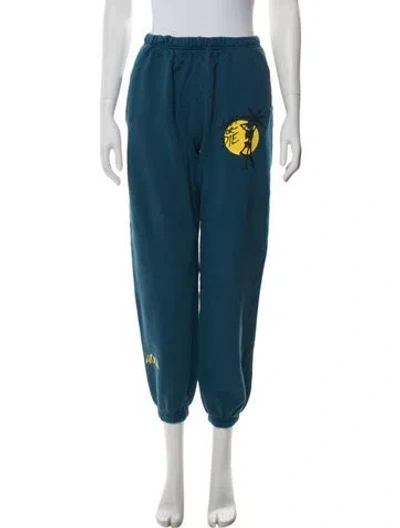 Pre-owned Adaptation Graphic Print Sweatpants In Blue
