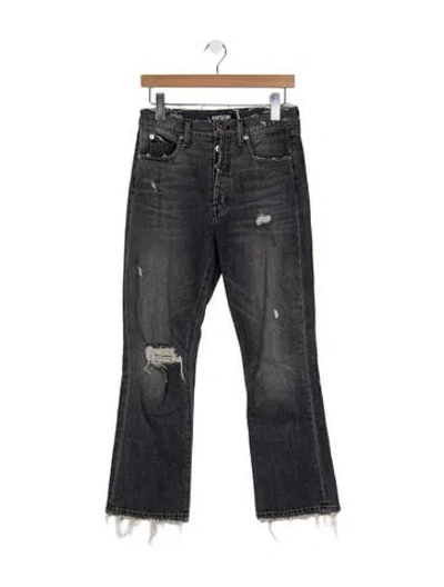 Pre-owned Adaptation High-rise Flared Jeans In Black