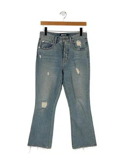 Pre-owned Adaptation High-rise Straight Leg Jeans In Blue
