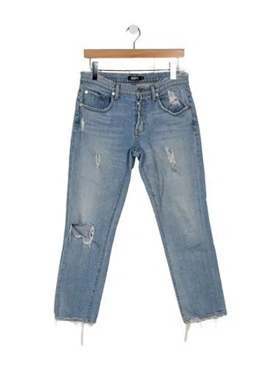 Pre-owned Adaptation High-rise Straight Leg Jeans In Blue