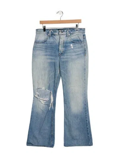 Pre-owned Adaptation High-rise Wide Leg Jeans In Blue