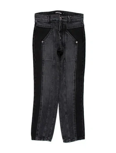 Pre-owned Adaptation Mid-rise Skinny Leg Jeans In Black