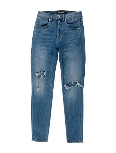 Pre-owned Adaptation Mid-rise Skinny Leg Jeans In Blue