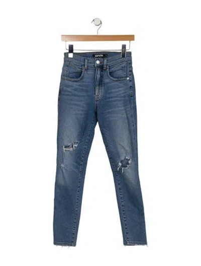 Pre-owned Adaptation Mid-rise Skinny Leg Jeans In Blue