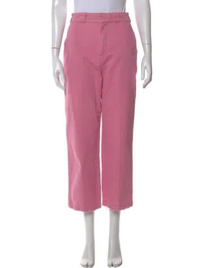 Pre-owned Adaptation Mid-rise Straight Leg Jeans In Pink