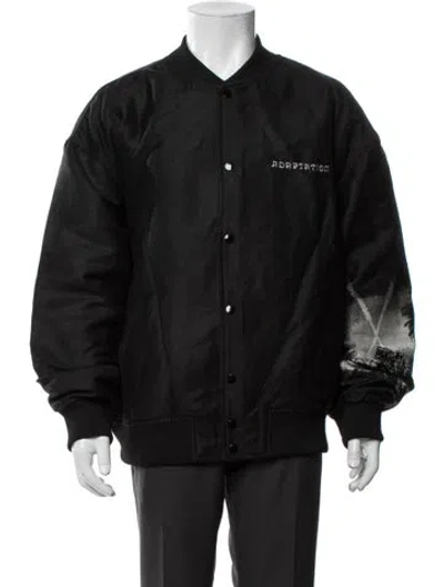 Pre-owned Adaptation Printed Bomber Jacket In Black