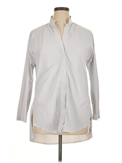 Pre-owned Aday 3/4 Sleeve Blouse In Gray