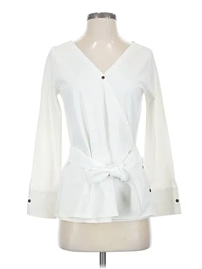 Pre-owned Aday 3/4 Sleeve Blouse In White