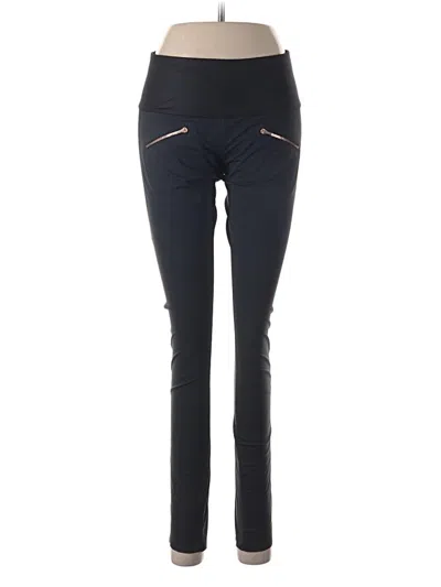 Pre-owned Aday Active Pants In Black