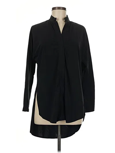 Pre-owned Aday Long Sleeve Blouse In Black