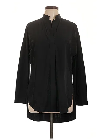 Pre-owned Aday Long Sleeve Blouse In Black