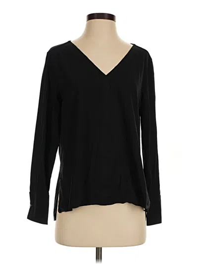 Pre-owned Aday Long Sleeve Blouse In Black