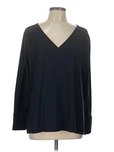 Pre-owned Aday Long Sleeve Blouse In Blue