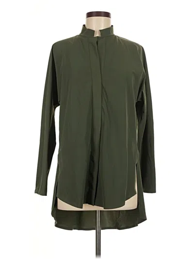 Pre-owned Aday Long Sleeve Blouse In Green