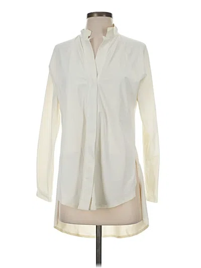 Pre-owned Aday Long Sleeve Blouse In Ivory