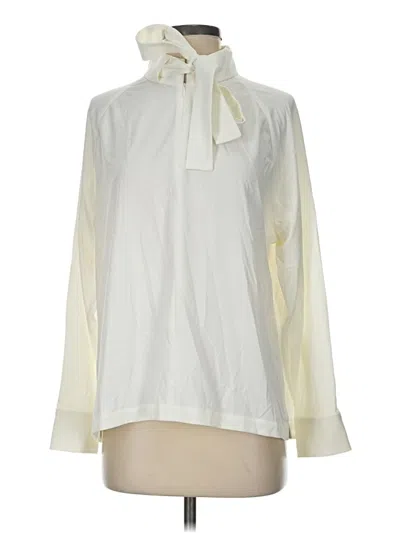 Pre-owned Aday Long Sleeve Blouse In Ivory