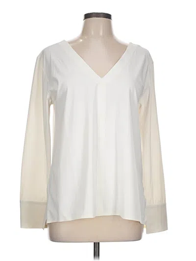 Pre-owned Aday Long Sleeve Blouse In Ivory