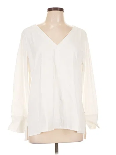 Pre-owned Aday Long Sleeve Blouse In Ivory