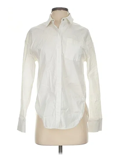 Pre-owned Aday Long Sleeve Button Down Shirt In Ivory