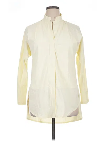 Pre-owned Aday Long Sleeve Button Down Shirt In White
