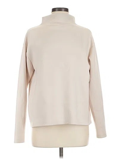 Pre-owned Aday Long Sleeve Top Ivory Turtleneck Tops
