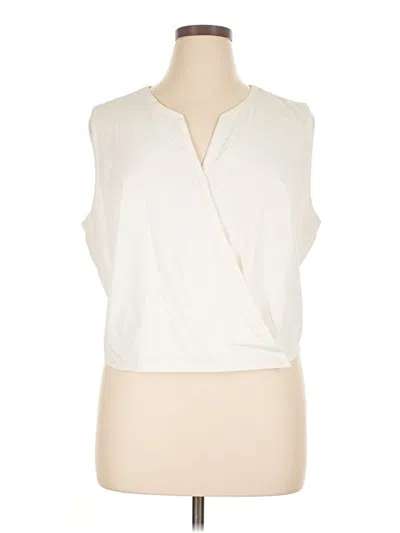 Pre-owned Aday Sleeveless Blouse In White
