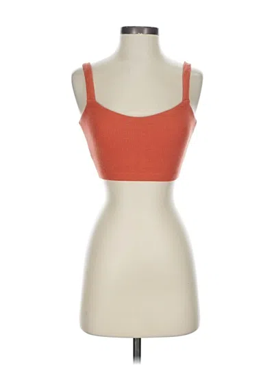 Pre-owned Aday Tank Top Brown Strapless Neckline Tops