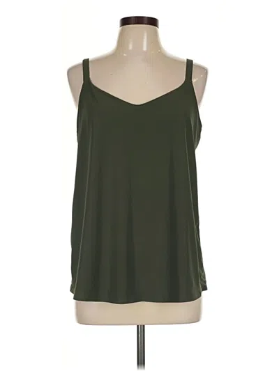 Pre-owned Aday Tank Top Green Halter Neckline Tops