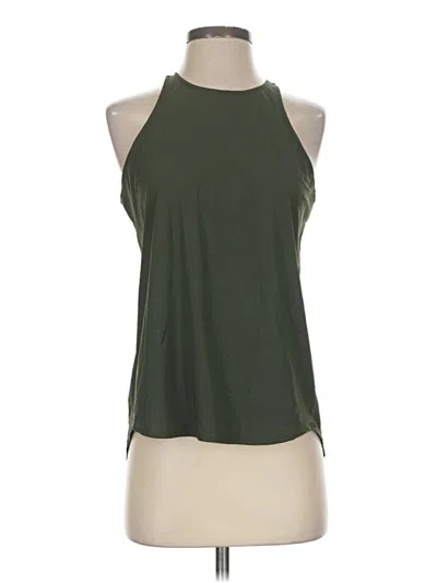 Pre-owned Aday Tank Top Green Halter Neckline Tops