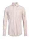 Adb 69 Man Shirt Brown Size 16 Cotton