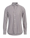 Adb 69 Man Shirt Chocolate Brown Size 16 Cotton