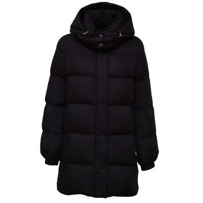 Add Amadeus Detachable Hooded Down Coat In Black