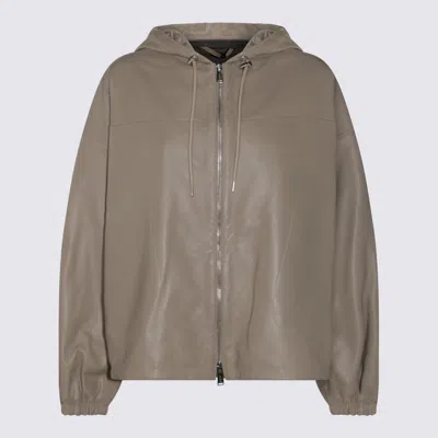 ADD ADD BEIGE LEATHER JACKET