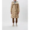 ADD ADD BEIGE POLYAMIDE JACKETS & WOMEN'S COAT