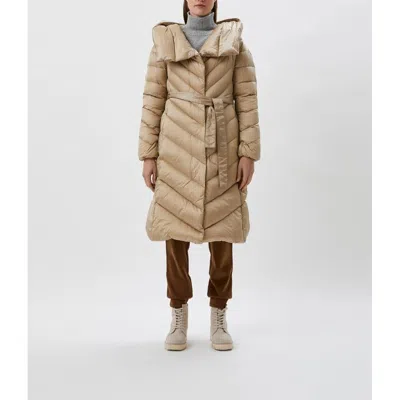 ADD ADD BEIGE POLYAMIDE JACKETS & WOMEN'S COAT