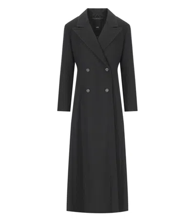 Add Black Double-breasted Coat