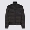 Add Quilted Black Jacket With High Collar In Black