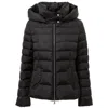 Add Down Jacket With Removable Hood  In Black