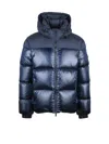 Add Blue Puffer Glossy Finish Polyamide Down Jacket In Blue
